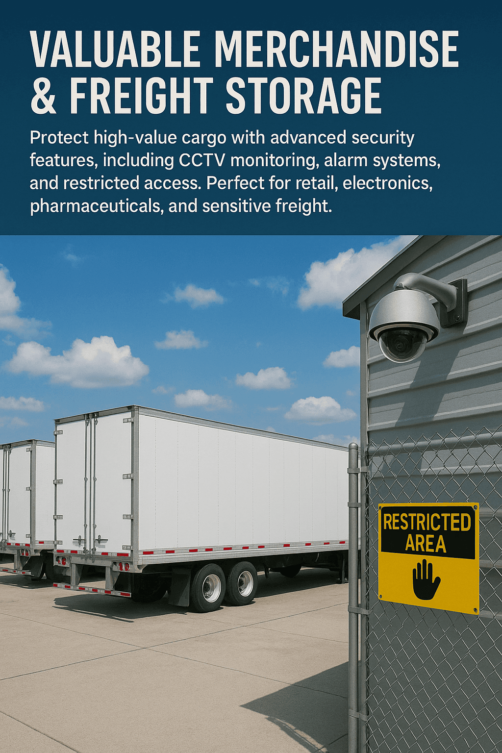 secure merchandise storage, high-value freight protection, warehouse-level security