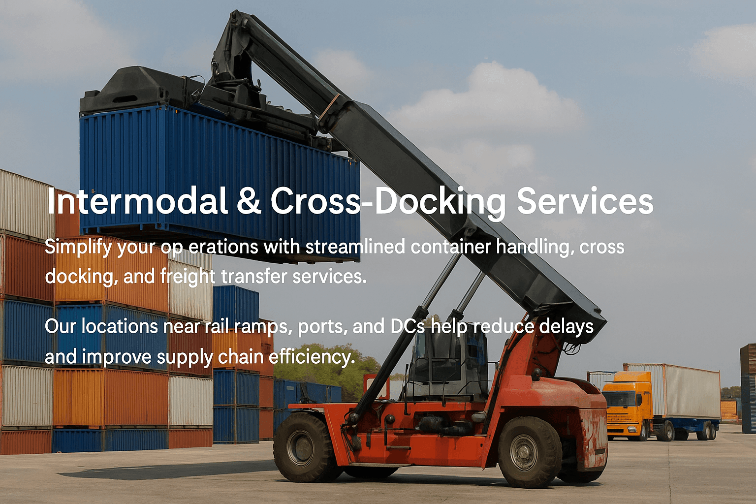 cross-docking services, intermodal logistics support, container yard management